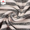Stripe Design 2x2 Rib Spandex Poly Knit Fabric